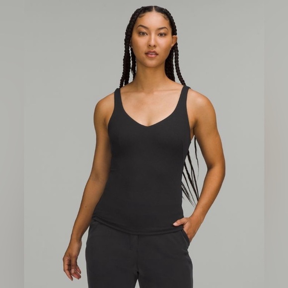 lululemon athletica Tops - Lululemon Black Ribbed Micro-Modal Tank Top